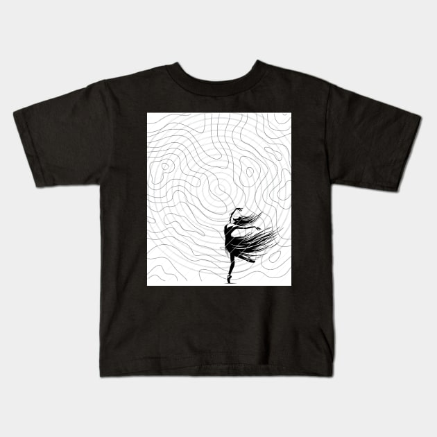 Ballet Dancer - the minimalist Kids T-Shirt by dushkuai